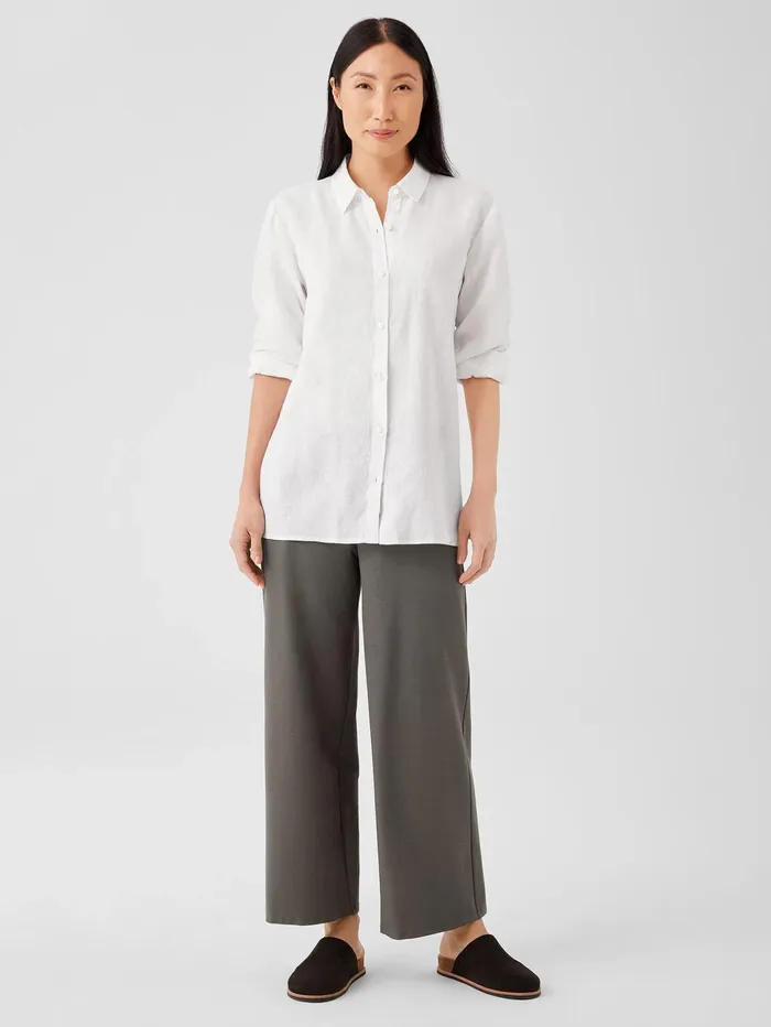 Women Eileen Fisher Petite Washable Stretch Crepe WideLeg Pant Black