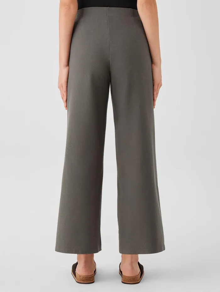 Women Eileen Fisher Petite Washable Stretch Crepe WideLeg Pant Black