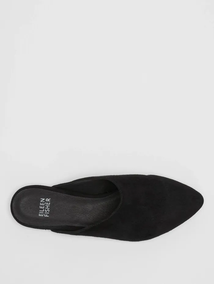 Women Eileen Fisher Shoes Blog Suede Mule Black