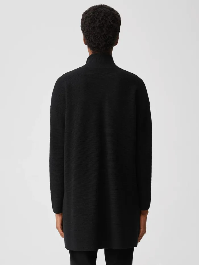 Women Eileen Fisher Sweaters and Cardigans Italian Cashmere Links Cardigan Black
