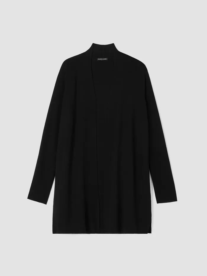 Women Eileen Fisher Sweaters and Cardigans Ultrafine Merino Long Cardigan Black