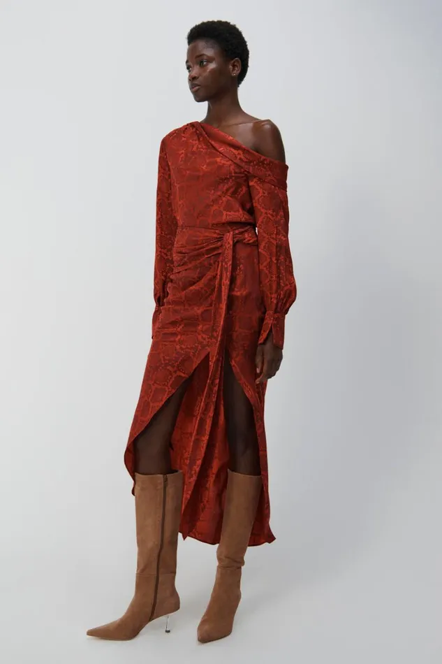 Women Elisabetta Skirt Carmine Python Jonathan Simkhai Pants and Bottoms