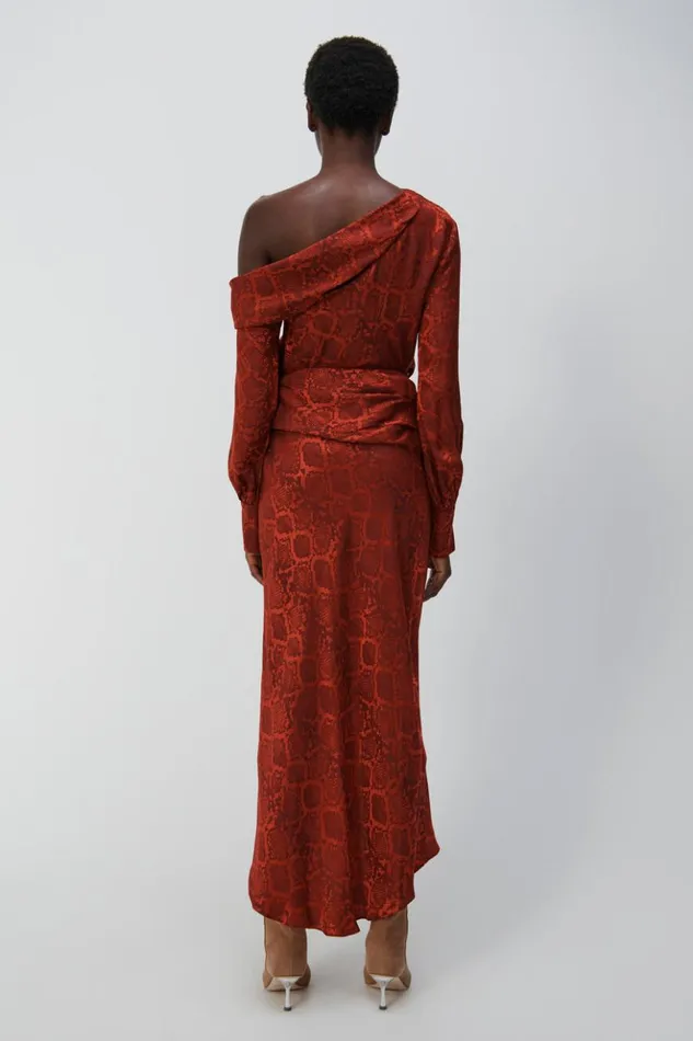Women Elisabetta Skirt Carmine Python Jonathan Simkhai Pants and Bottoms