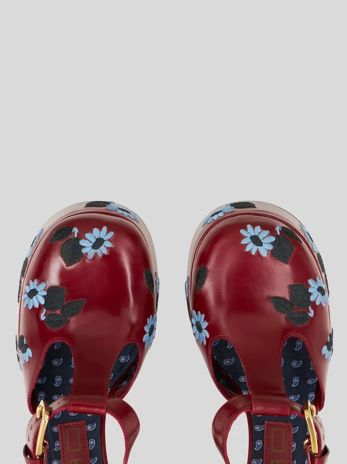 Women Embroidered Mary Jane Shoes Etro Court Shoes