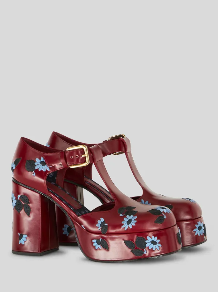 Women Embroidered Mary Jane Shoes Etro Court Shoes