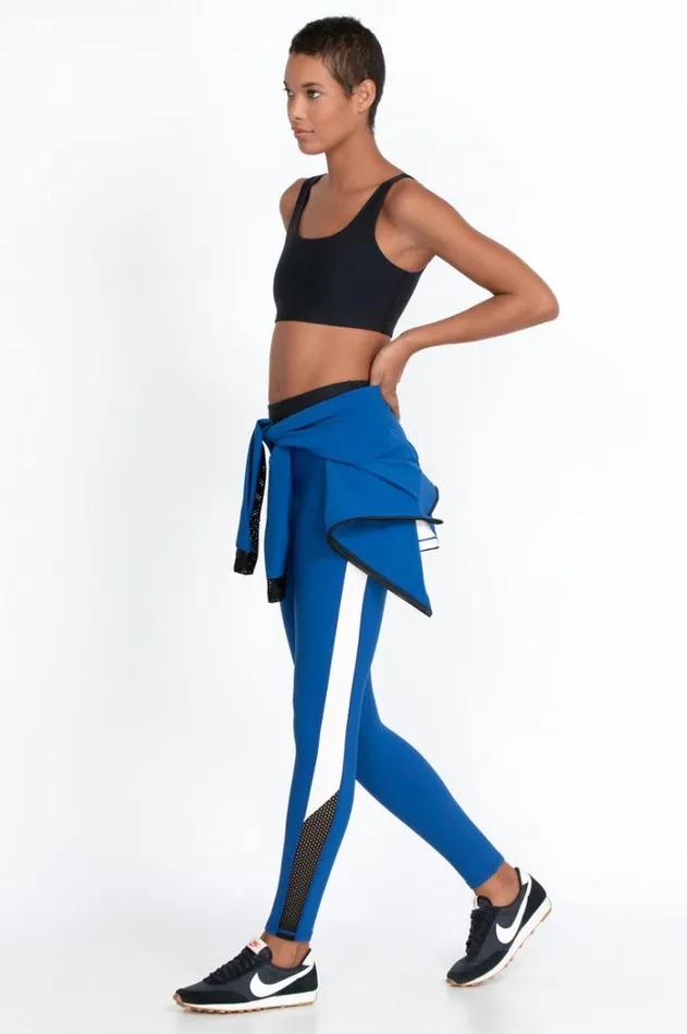 Women Endurance Mesh Inset Legging True Blue Johnny Was Active Women Endurance Mesh Inset Legging True Blue Johnny Was Active