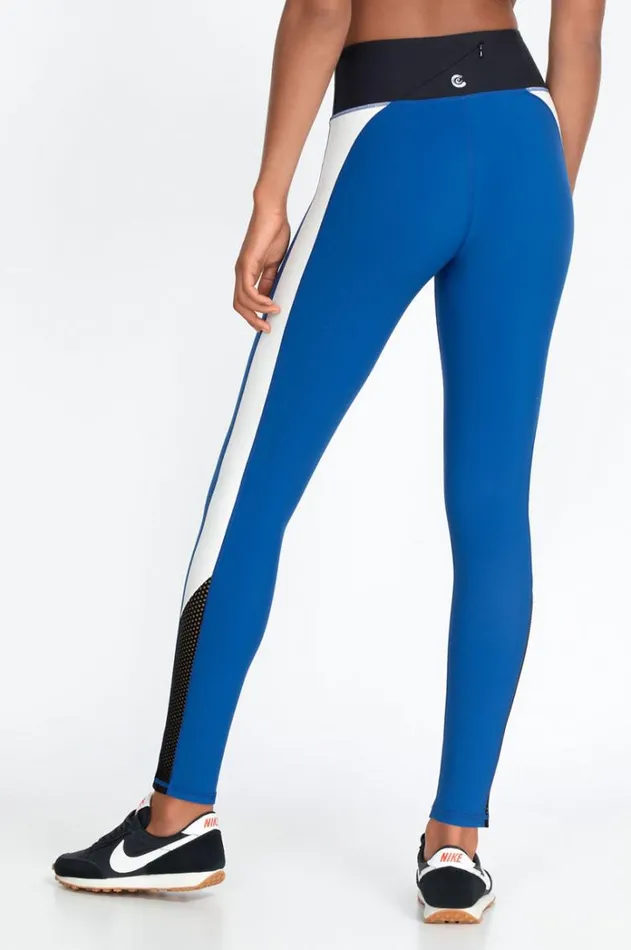 Women Endurance Mesh Inset Legging True Blue Johnny Was Active Women Endurance Mesh Inset Legging True Blue Johnny Was Active