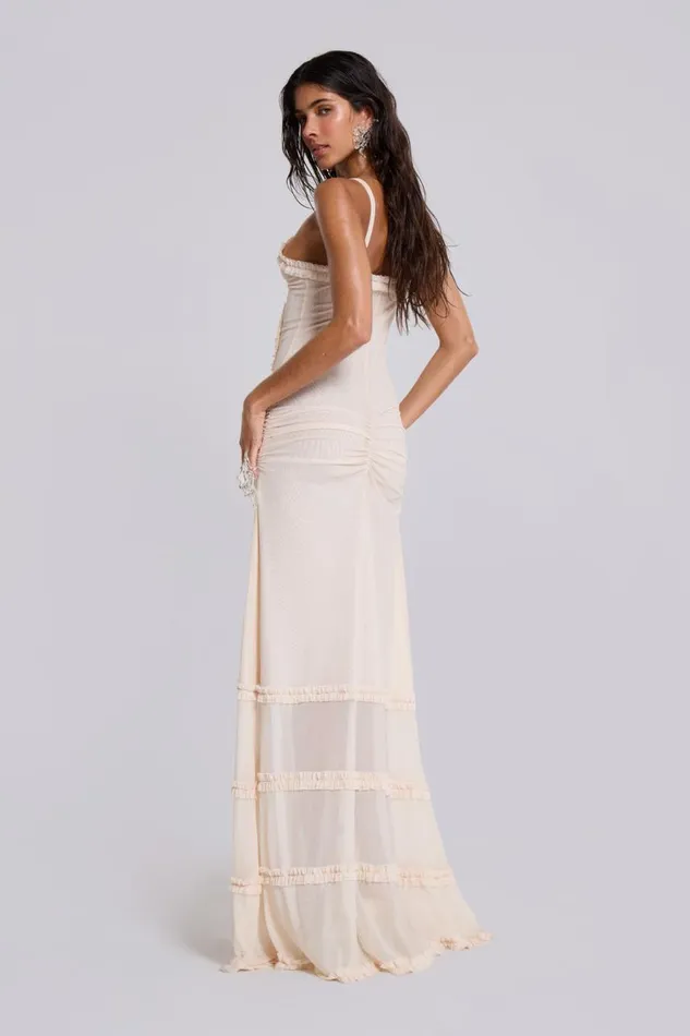 Women Fatale Maxi Dress In Vanilla Jaded London Maxi Dresses