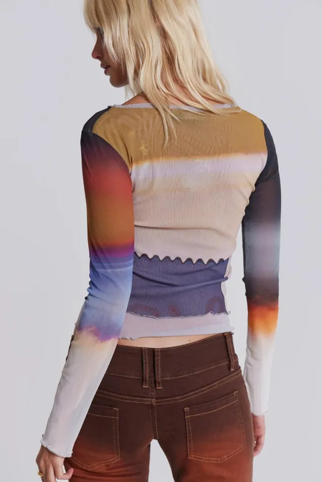 Women Film Print Tee Jaded London Long Sleeve Tops