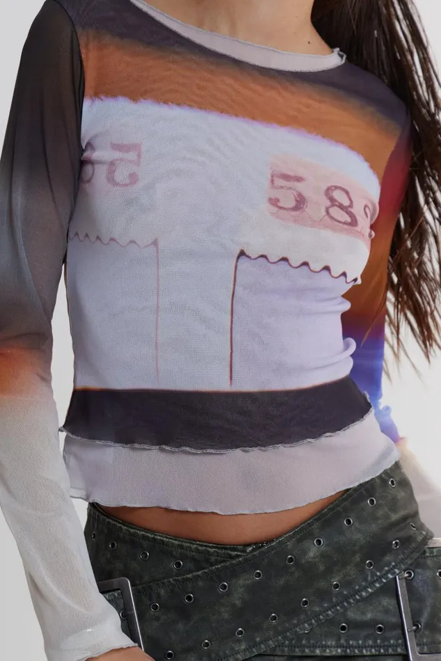 Women Film Print Tee Jaded London Long Sleeve Tops