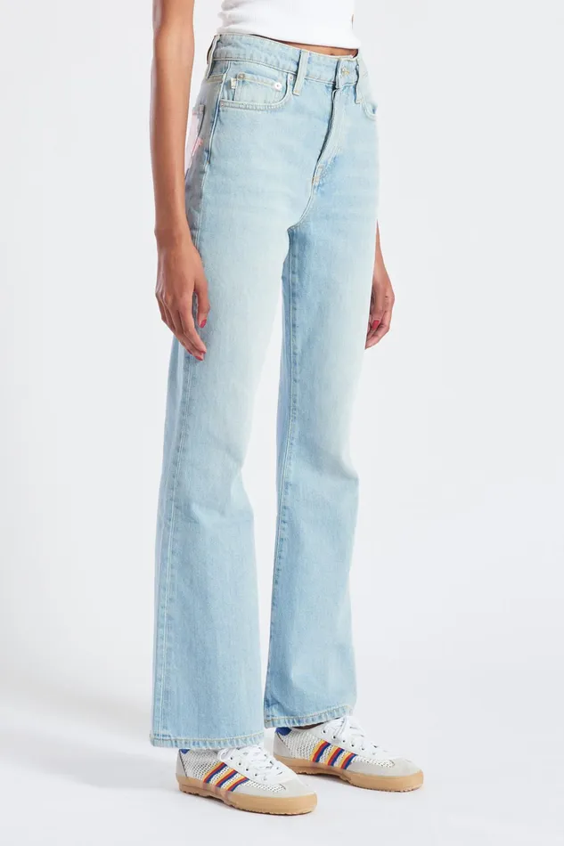 Women Fiorucci Jeans and Denim Angels Patch Flare Jeans Blue Women Fiorucci Jeans and Denim Angels Patch Flare Jeans Blue