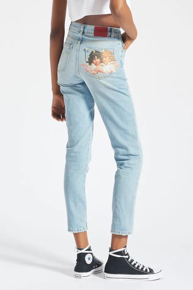 Women Fiorucci Jeans and Denim Angels Tara Tapered Jeans Blue
