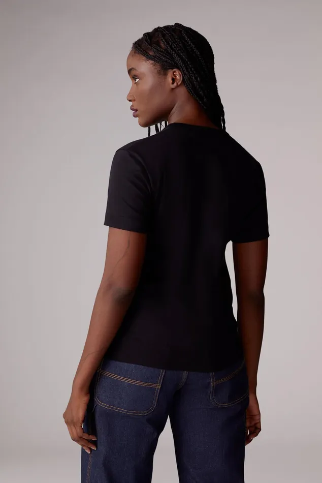 Women Fiorucci TShirts and Tops Angels TShirt Black Women Fiorucci TShirts and Tops Angels TShirt Black