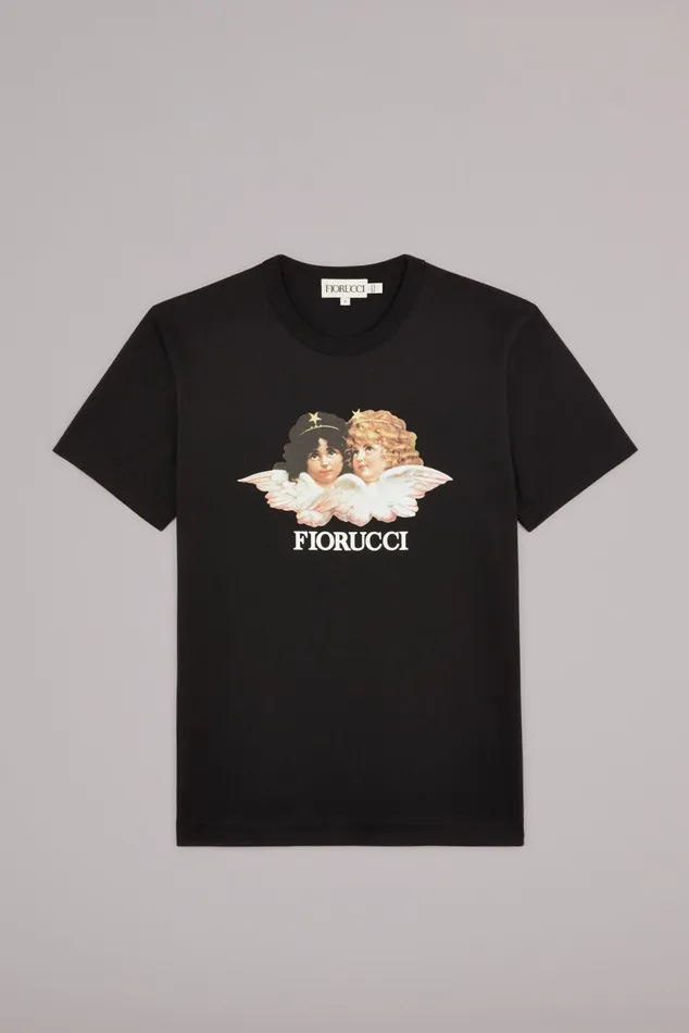 Women Fiorucci TShirts and Tops Angels TShirt Black Women Fiorucci TShirts and Tops Angels TShirt Black