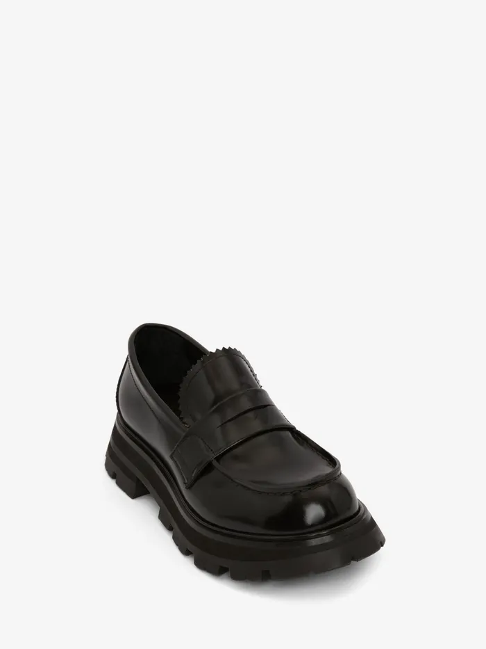 Women Flat Shoes Alexander McQueen Wander Loafer Black