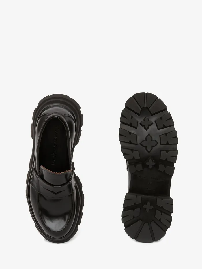 Women Flat Shoes Alexander McQueen Wander Loafer Black