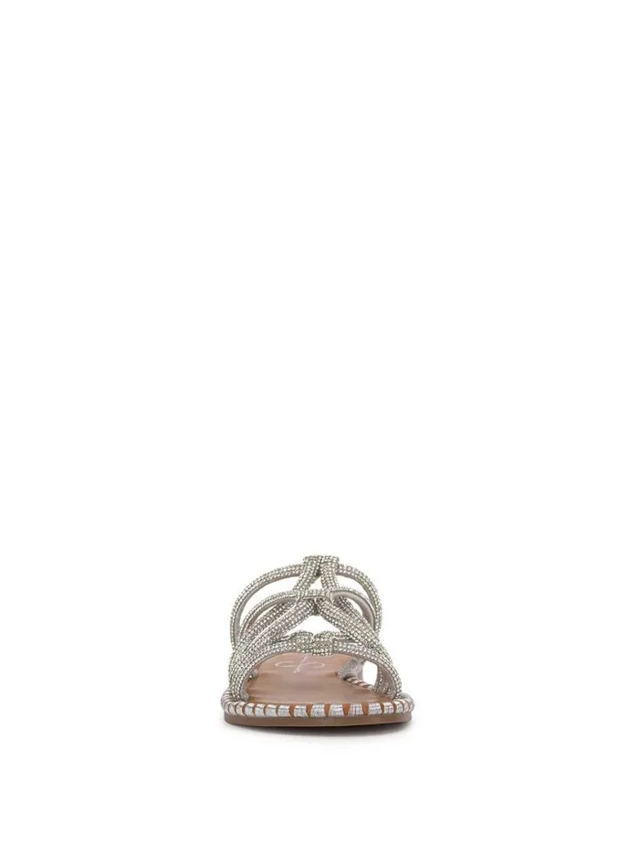 Women Flats Jessica Simpson Briellea Embellished Sandal In Silver