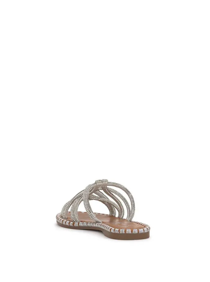 Women Flats Jessica Simpson Briellea Embellished Sandal In Silver