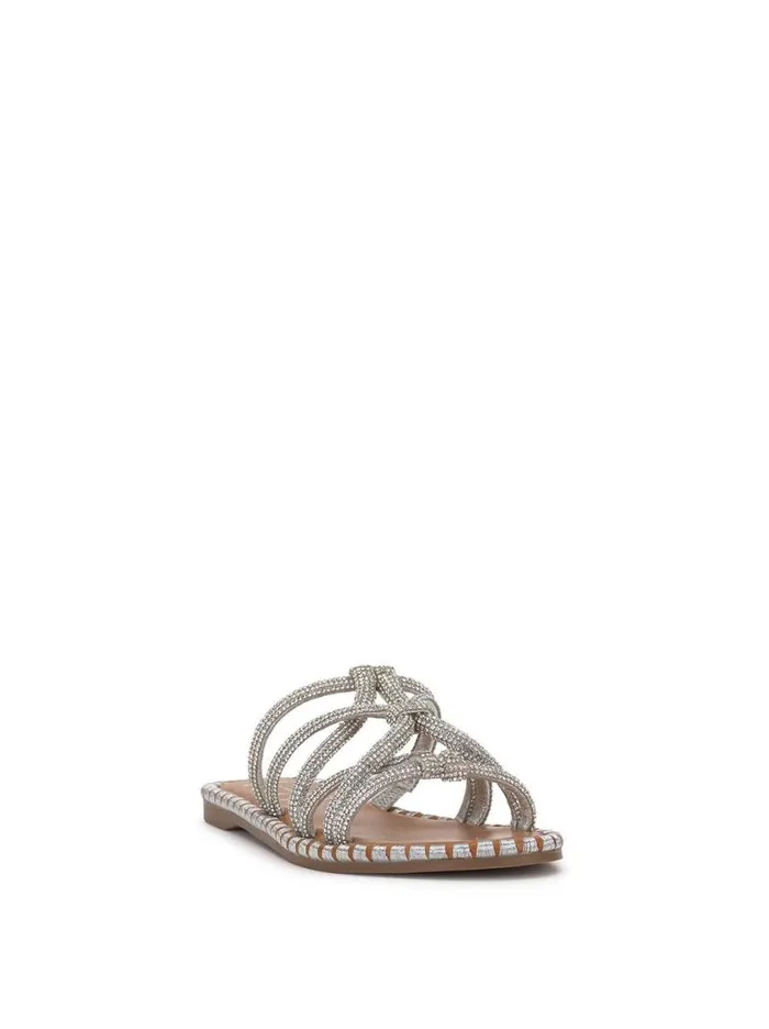 Women Flats Jessica Simpson Briellea Embellished Sandal In Silver