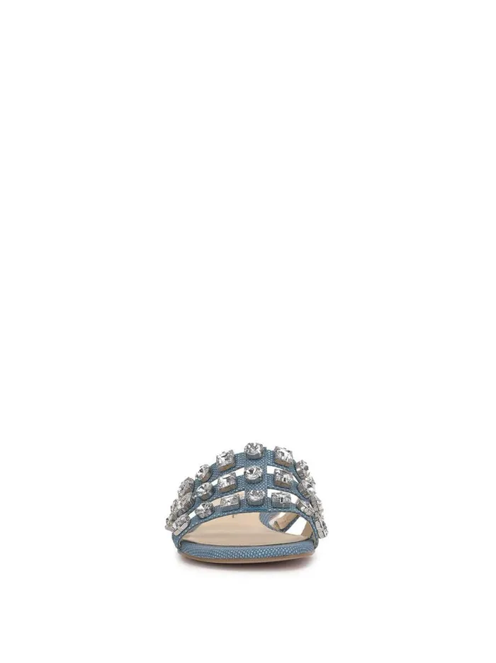 Women Flats Jessica Simpson Detta Sandal In Blue Denim
