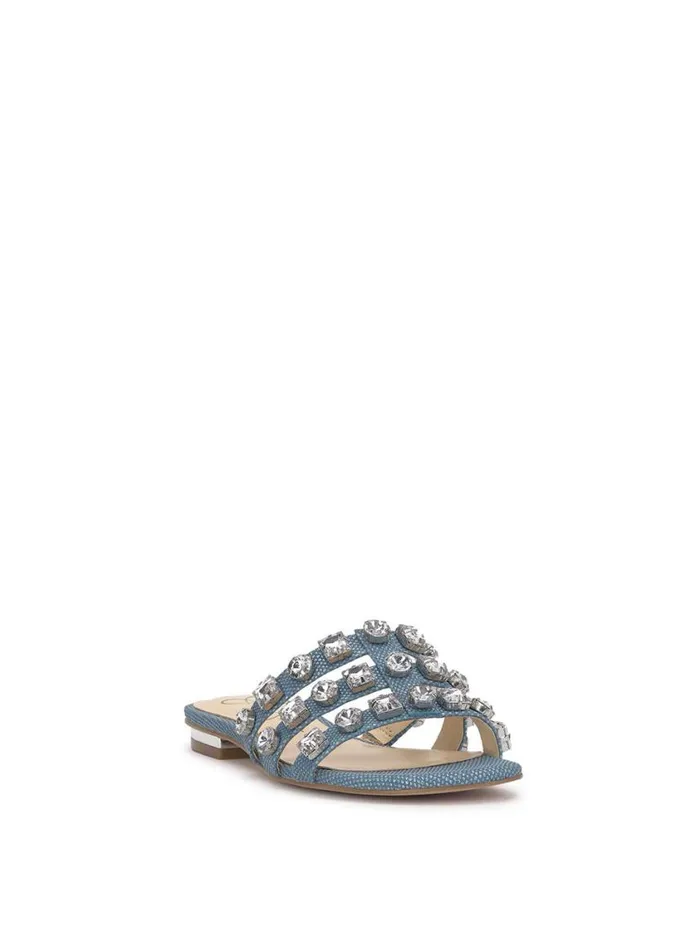 Women Flats Jessica Simpson Detta Sandal In Blue Denim