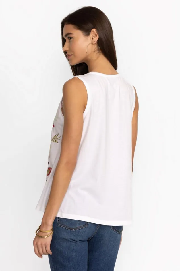 Women FLORIDA KNIT TANK White Johnny Was Tops Women FLORIDA KNIT TANK White Johnny Was Tops