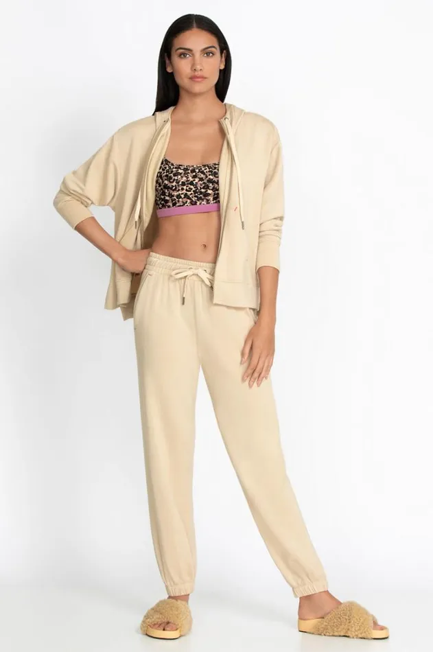 Women Forward Side Seam Jogger Irish Cream Johnny Was Bottoms