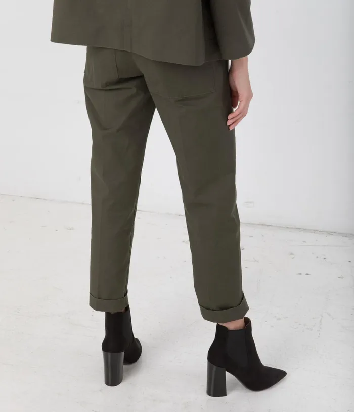 Women Fran Vegan High Heeled Chelsea Boots Olive Matt and Nat Boots