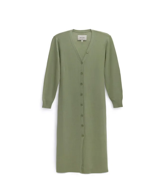 Women Franek Long Sleeve Button Front Longline Cardigan Sage Matt and Nat Knitwear Women Franek Long Sleeve Button Front Longline Cardigan Sage Matt and Nat Knitwear