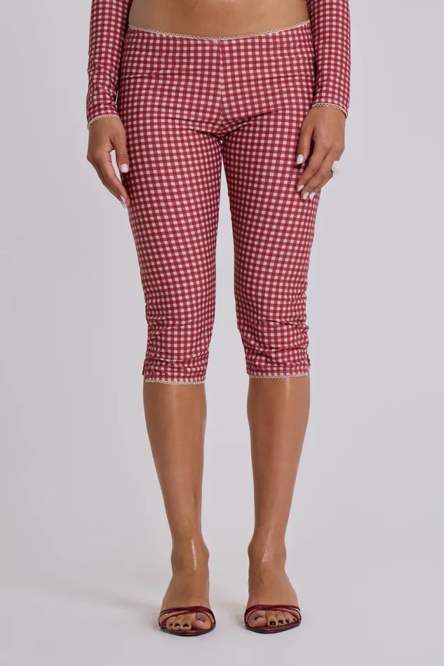 Women Freda Gingham Swim Capri Trousers Jaded London Trousers and Pants Women Freda Gingham Swim Capri Trousers Jaded London Trousers and Pants