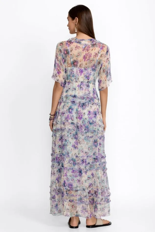 Women GLINDA SILK MAXI DRESS Glinda Johnny Was Dresses