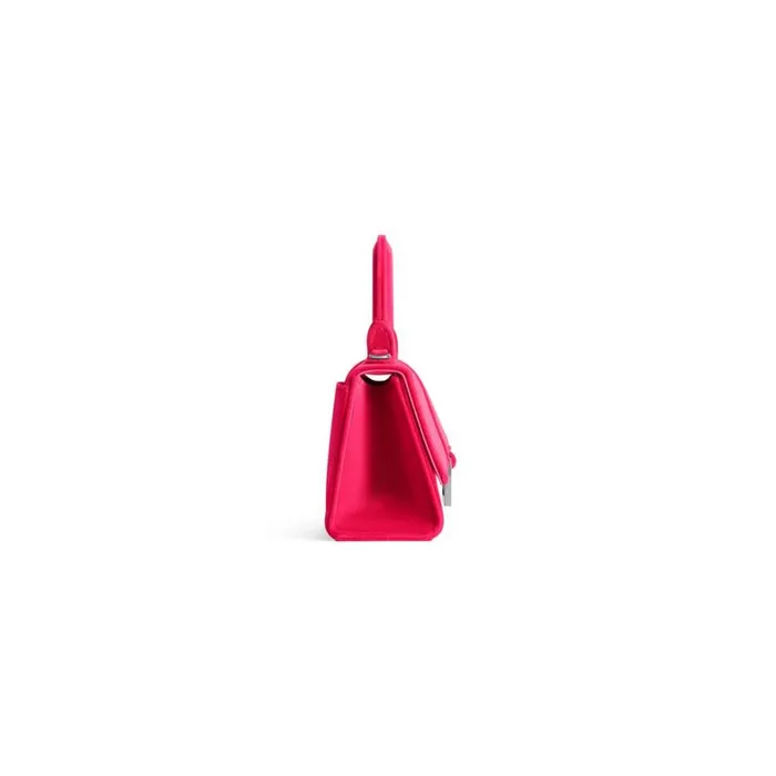 Women Handbags Balenciaga Hourglass Xs Handbag Velvet Jersey In Bright Pink
