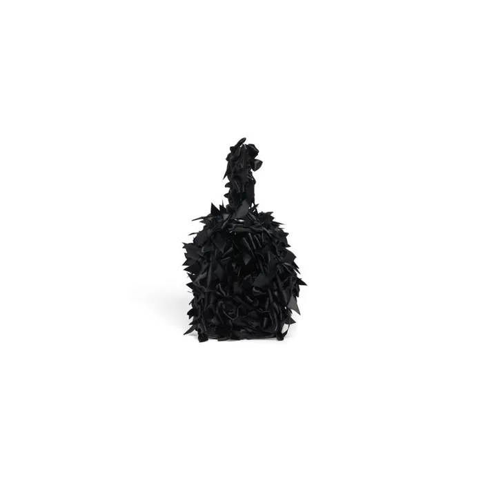 Women Handbags Balenciaga Hourglass Xs Handbag With Satin Bows In Black