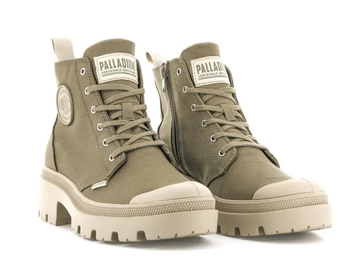 Women Heel Boots PALLADIUM PALLABASE TWILL Butternut Women Heel Boots PALLADIUM PALLABASE TWILL Butternut