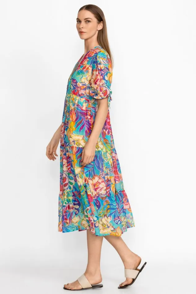 Women HELENA TIERED MAXI DRESS Helena Johnny Was Swim and Resort