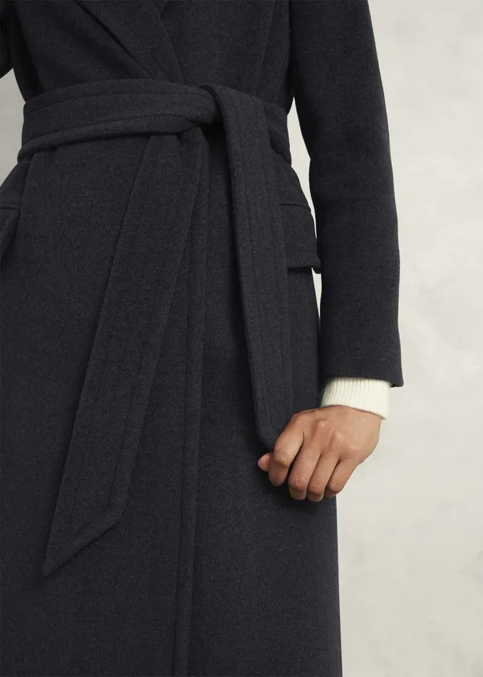 Women HOBBS Coats and Jackets Clarendon Wool Blend Coat Charcoal