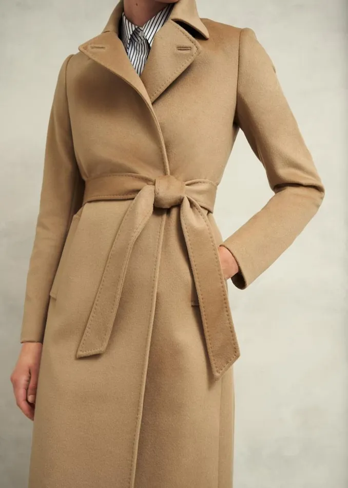Women HOBBS Coats and Jackets Petite Livia Wool Coat Hobbs Camel