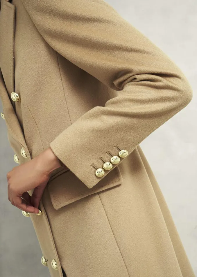 Women HOBBS Coats and Jackets Richmond Wool Coat Camel