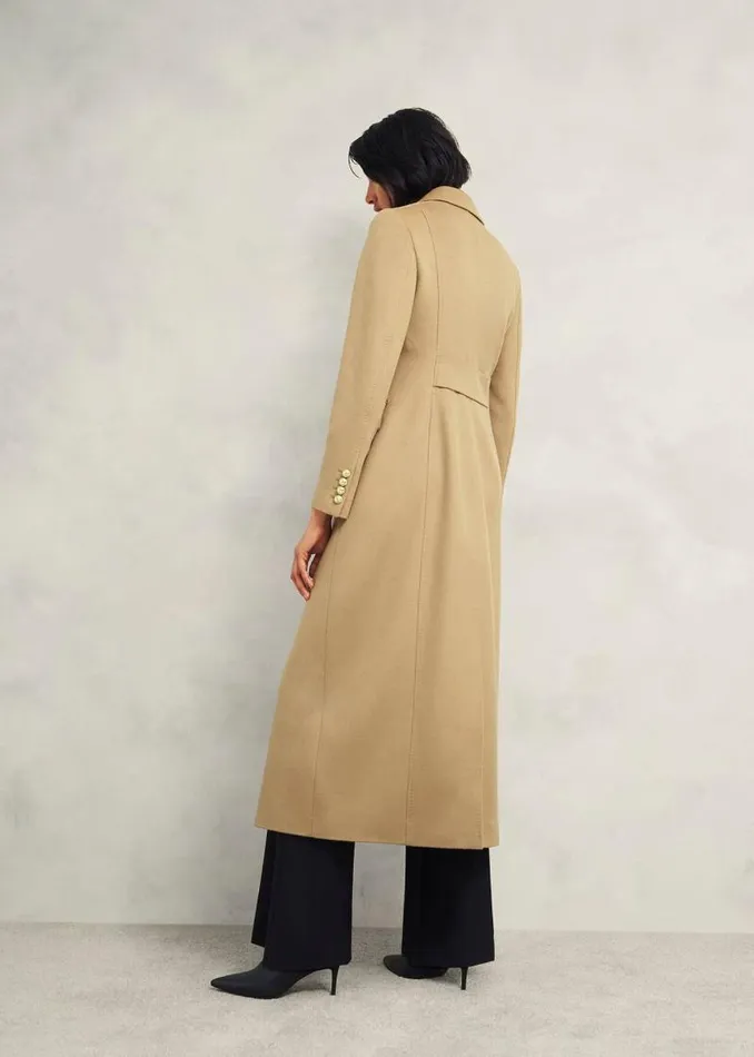Women HOBBS Coats and Jackets Richmond Wool Coat Camel