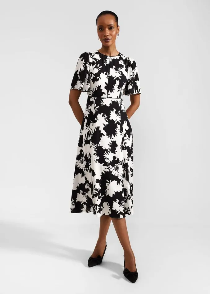 Women HOBBS Dresses and Jumpsuits Alva Dress Ivory Black