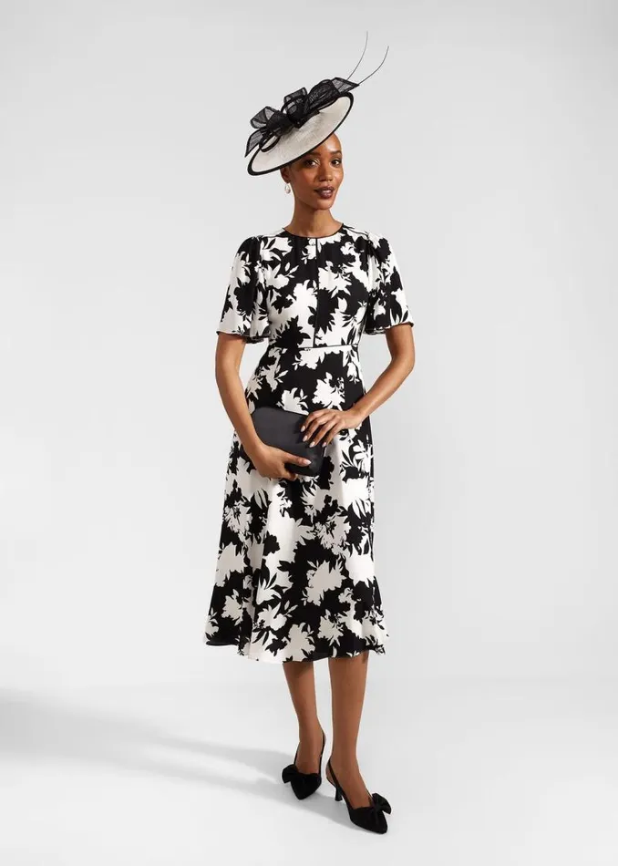 Women HOBBS Dresses and Jumpsuits Alva Dress Ivory Black
