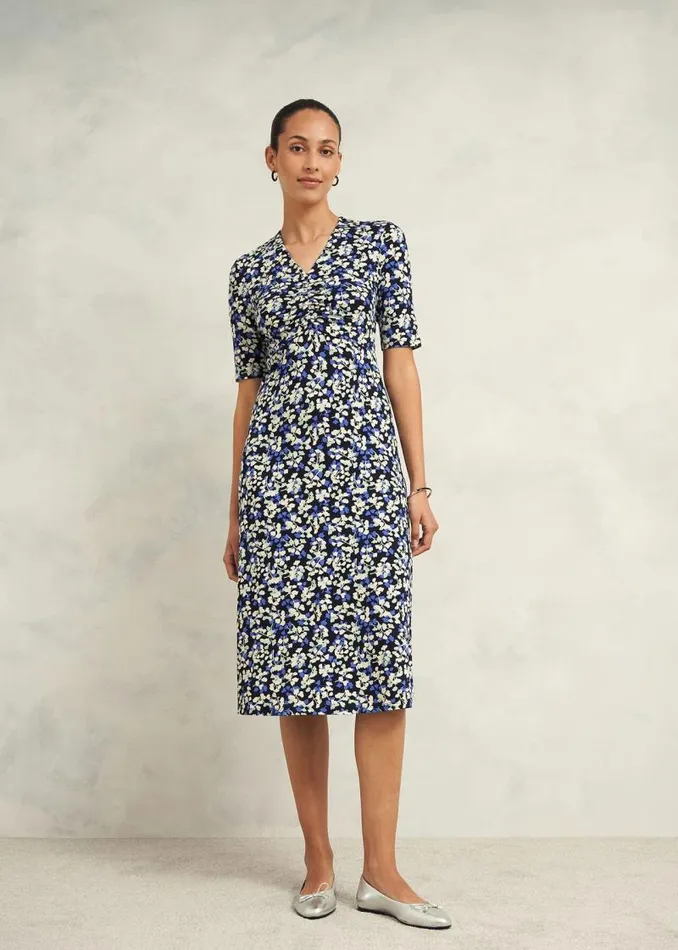 Women HOBBS Dresses and Jumpsuits Frankie Jersey Dress Navy Multi