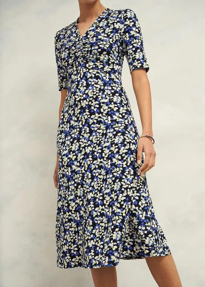 Women HOBBS Dresses and Jumpsuits Frankie Jersey Dress Navy Multi