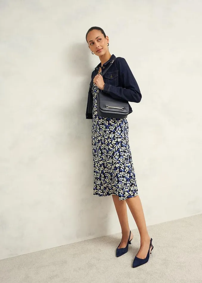 Women HOBBS Dresses and Jumpsuits Frankie Jersey Dress Navy Multi