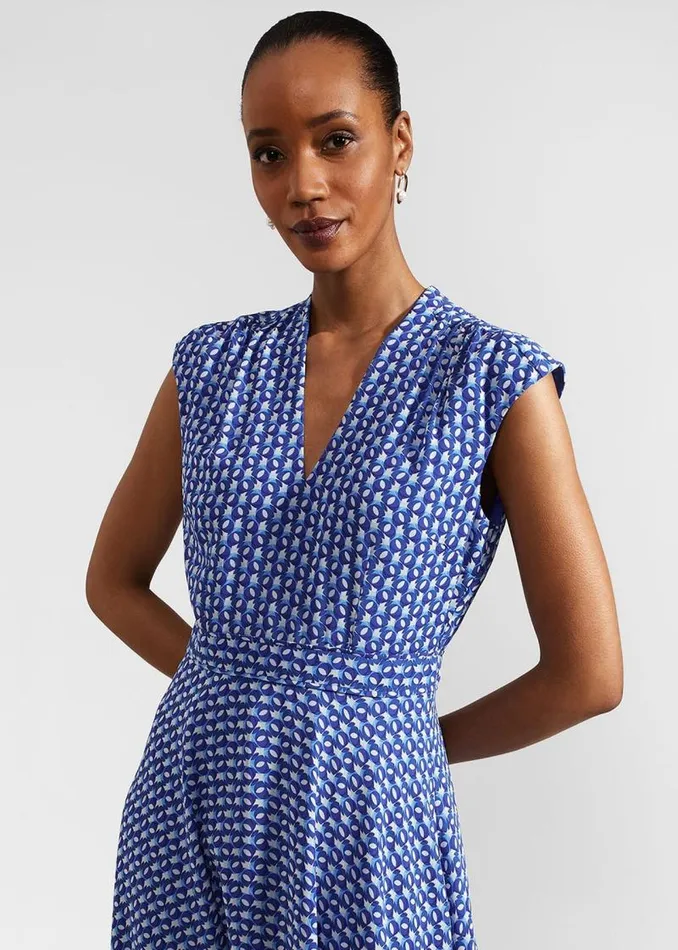 Women HOBBS Dresses and Jumpsuits Hailey Midi Dress Blue Multi