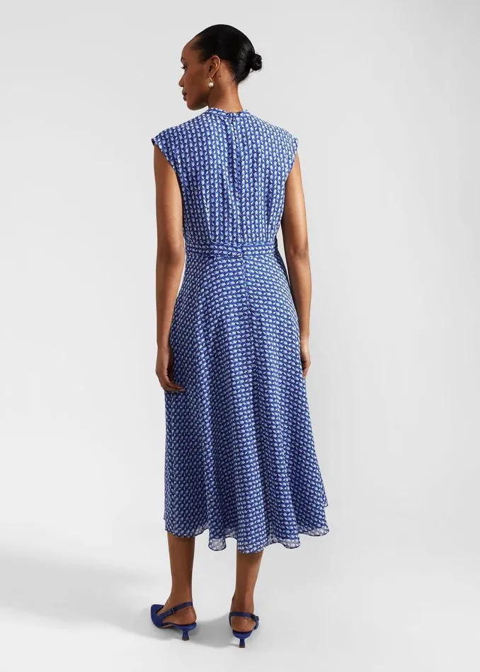 Women HOBBS Dresses and Jumpsuits Hailey Midi Dress Blue Multi