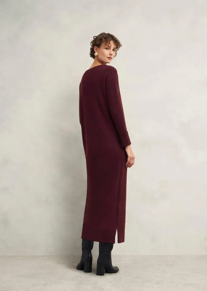 Women HOBBS Dresses and Jumpsuits Hartsfirth Knitted Dress With Cashmere Cocoa Brown