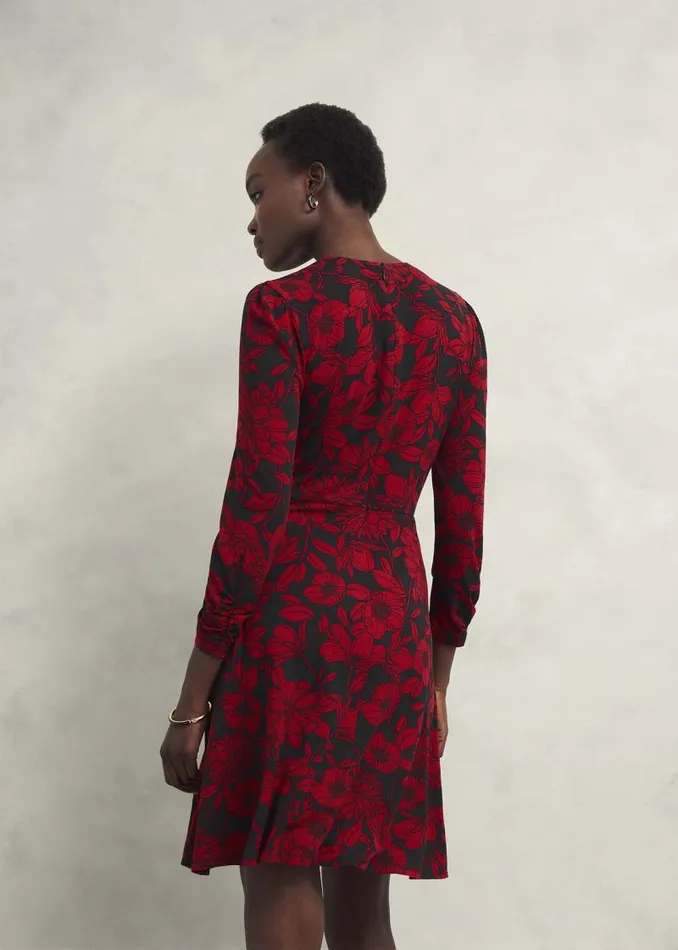 Women HOBBS Dresses and Jumpsuits Julietta Jersey Dress Black Red