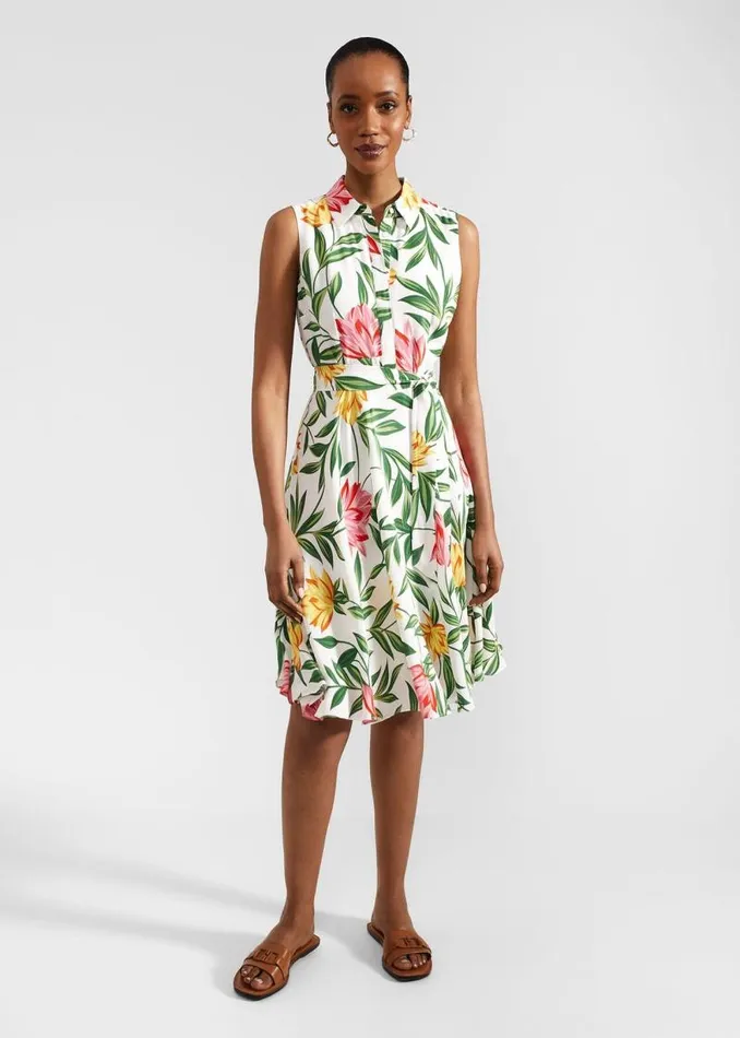 Women HOBBS Dresses and Jumpsuits Petite Belinda Dress Ivory Multi