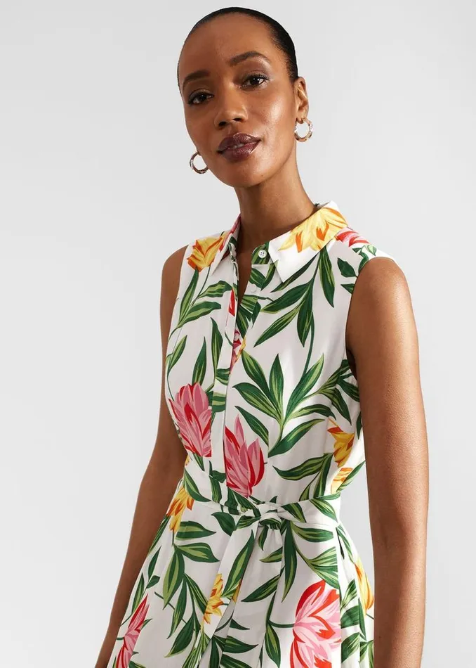 Women HOBBS Dresses and Jumpsuits Petite Belinda Dress Ivory Multi